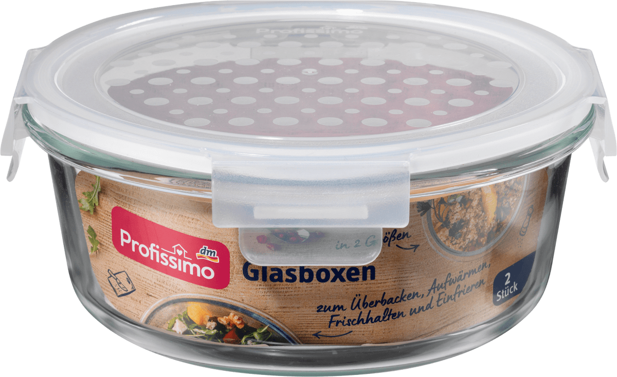 Glasboxen Set rund, 2 St