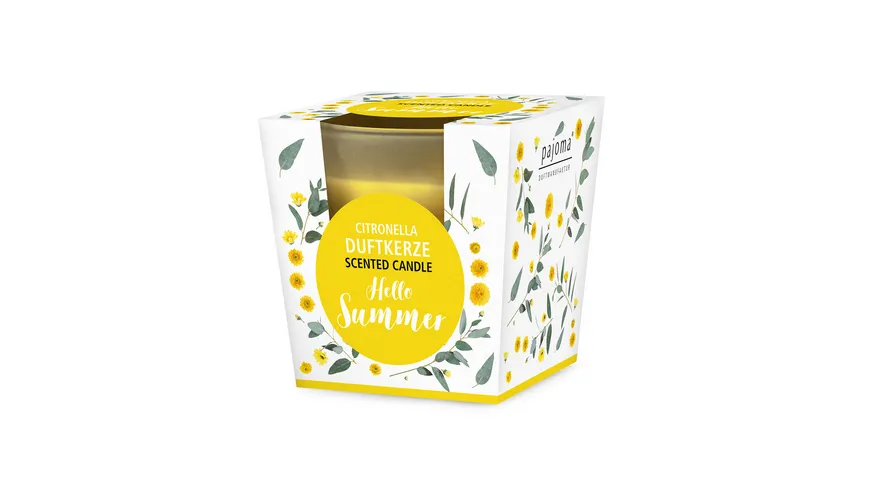 pajoma Duftkerze Citronella im Glas gelb