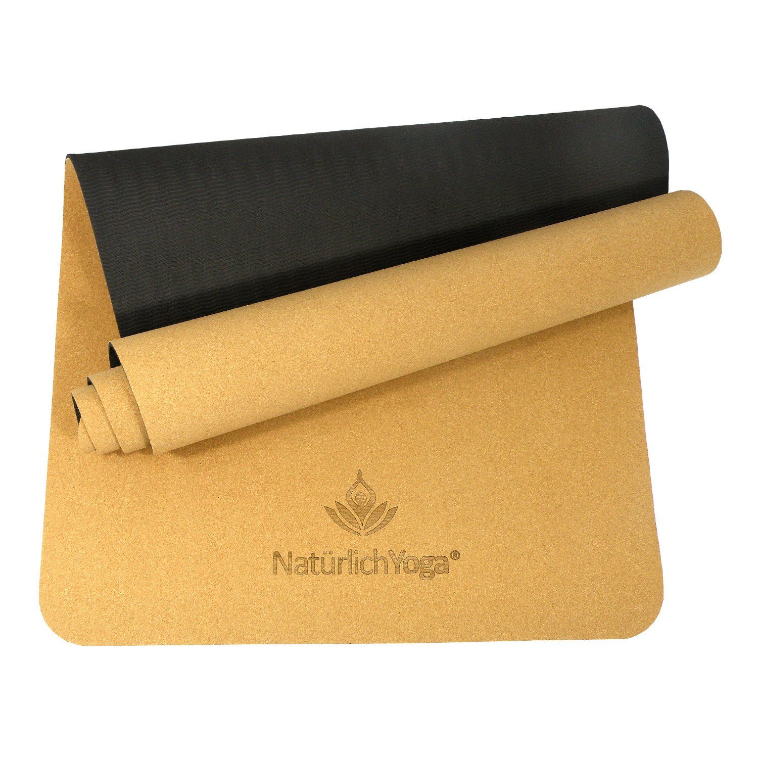 NatürlichYoga® Yogamatte Natürlich Yoga® Yogamatte aus echtem Kork mit TPE Unterseite, antibakteriell rutschfest wasserabweisend staubabweisend