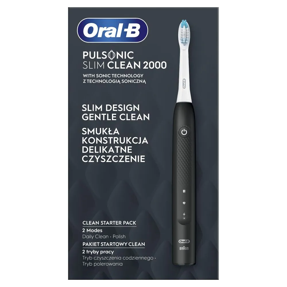 Oral-B Pulsonic Slim Clean 2000 Μαύρη Οδοντόβουρτσα Sonic