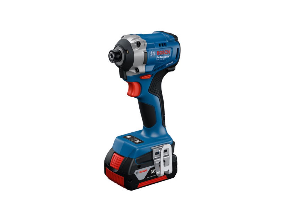 Bosch Blue 06019N2002 GDR 18V-215 Akku-Schlagschrauber mit 2 x 4,0 Ah Akku und Ladegerät GAL 18V-40 in L-BOXX