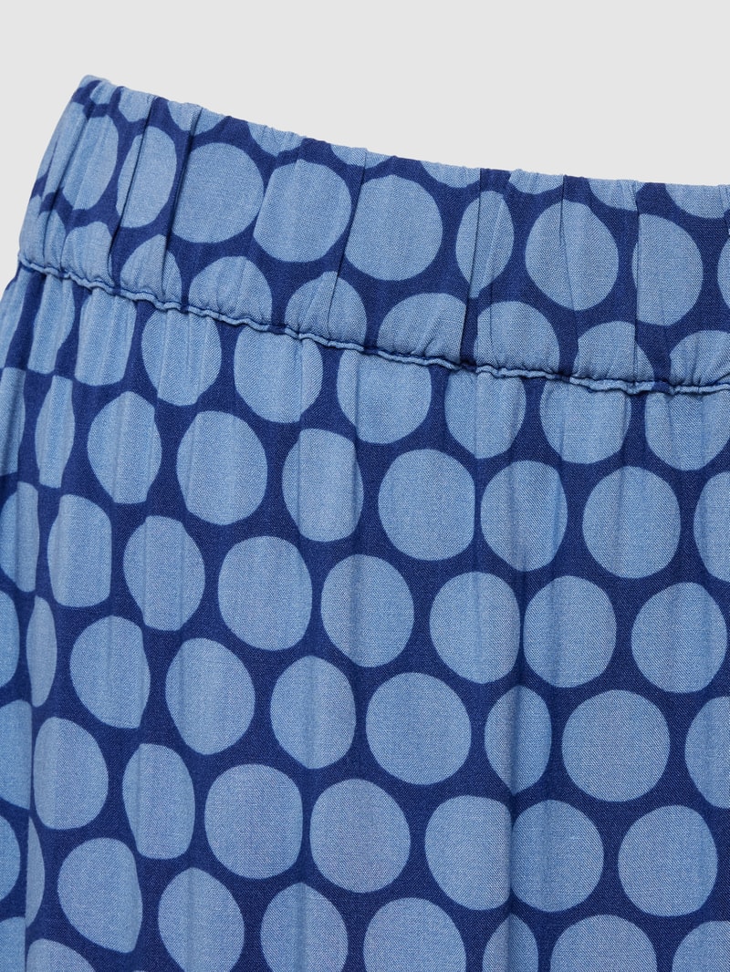 Pyjama aus reiner Viskose mit Allover-Muster in marineblau