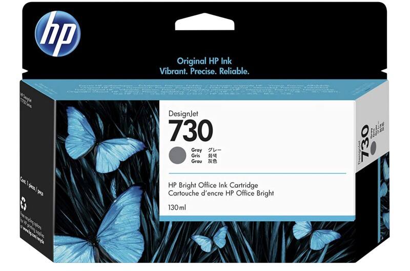 HP 730 Original Tintenpatrone P2V66A Grau
