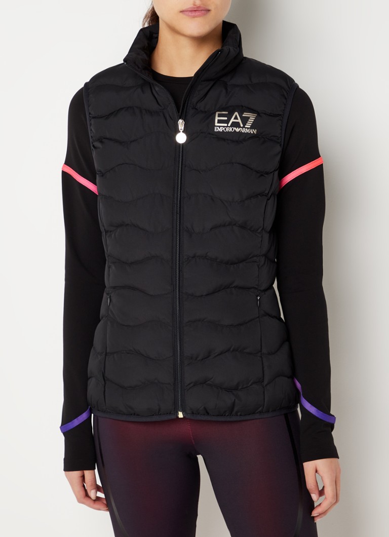 Gilet trapuntato Emporio Armani con motivo trapuntato e tasche con cerniera