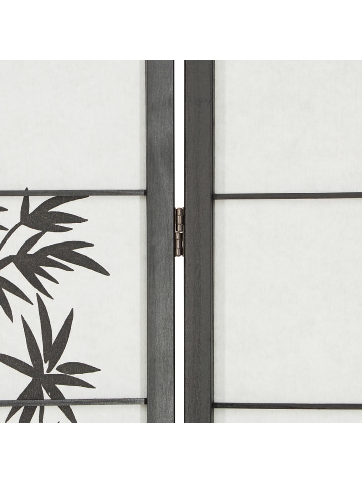 Homestyle4u 3-tlg. Paravent in Schwarz 132x179 günstig kaufen onesize