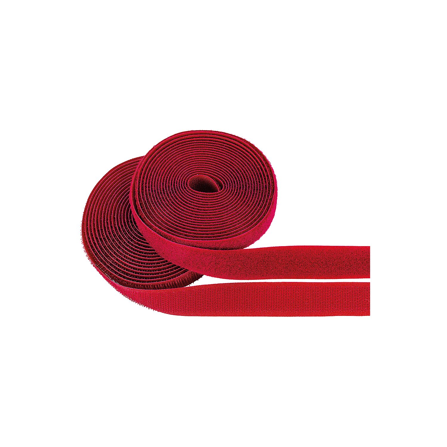buttinette Klettverschlussband, zum Annähen, rot, Breite: 2 cm, Inhalt: je 3 m