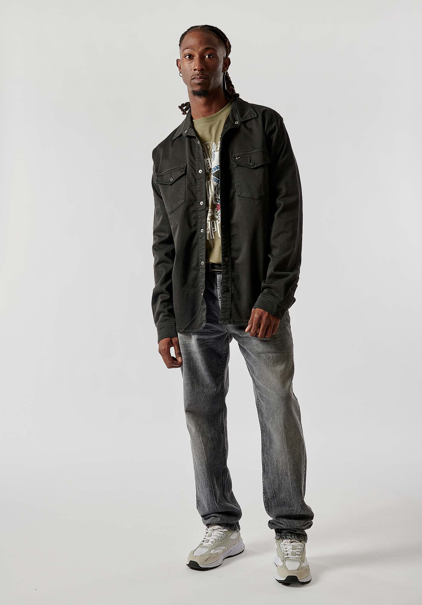 RINGO  Chemise en jean noire Homme