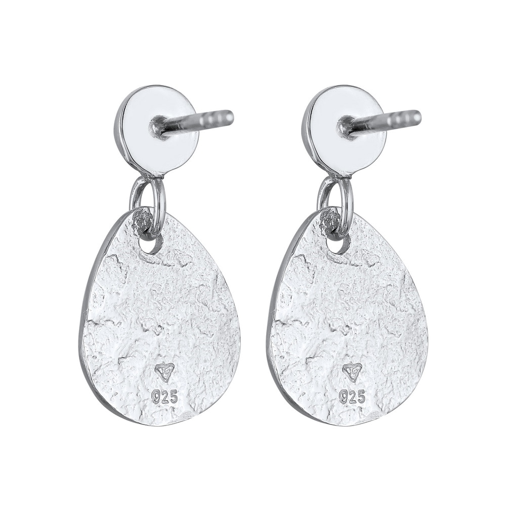 Elli Elli Boucles d'Oreilles Pendentifs d'oreilles pour femmes Goutte plaque structuré Boucles d'oreilles