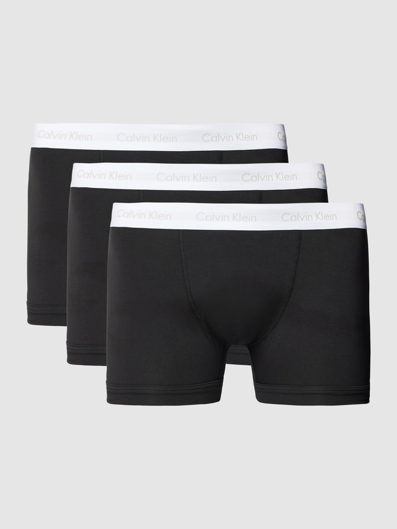 PLUS SIZE Trunks mit Logo-Bund im 3er-Pack in schwarz