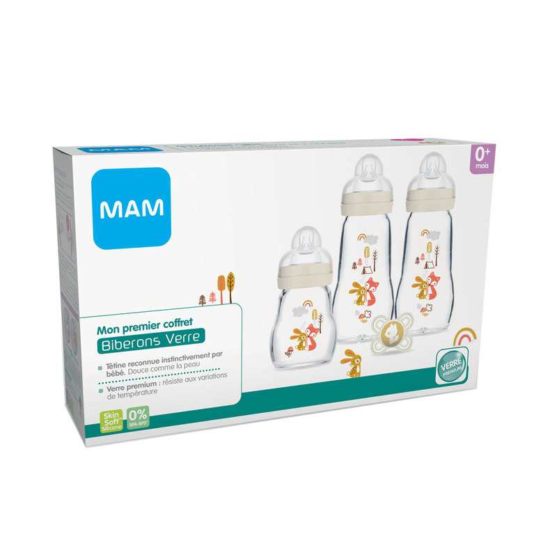 Coffret biberons naissance verre MAM