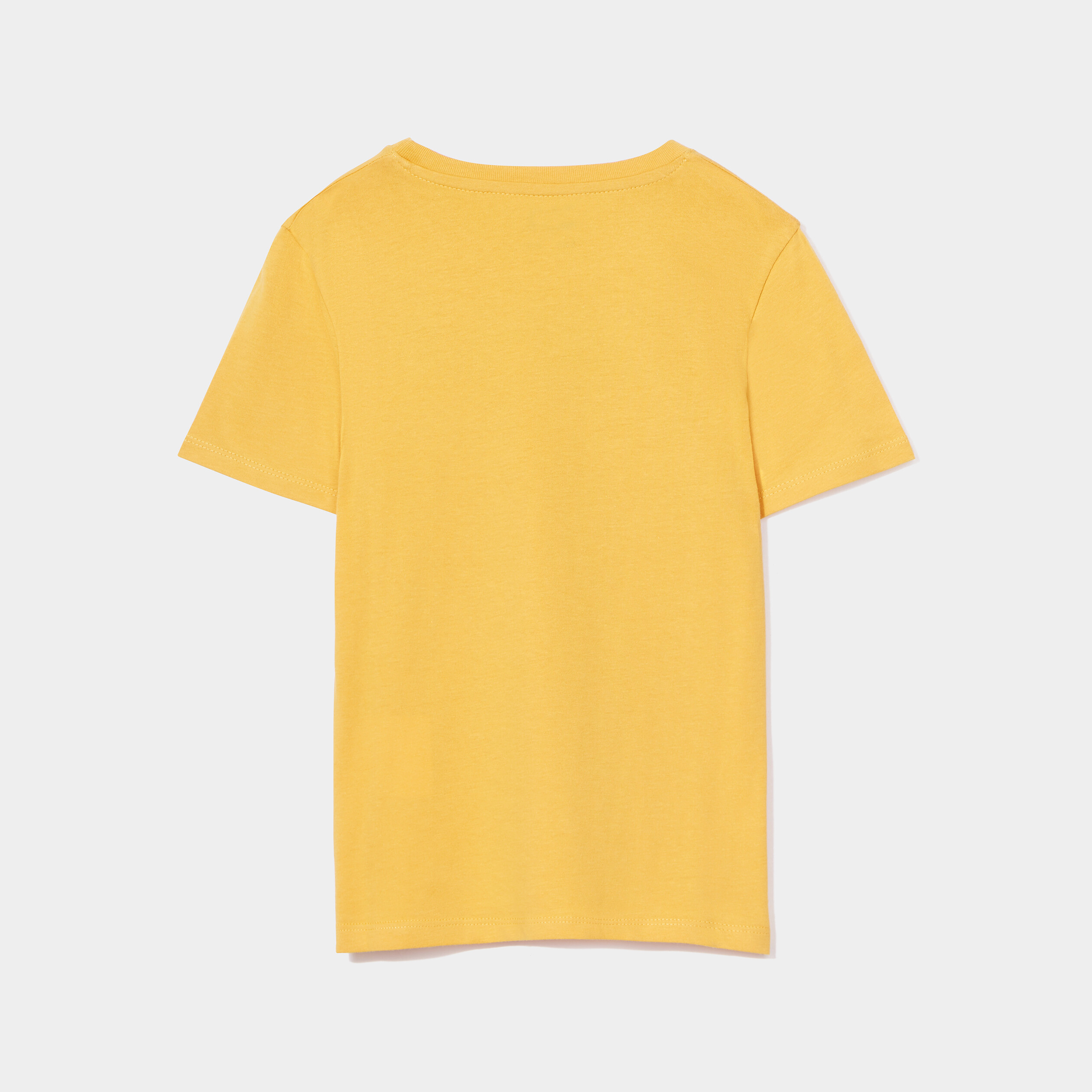 T-shirt col rond manches courtes coton jaune garçon | La Halle
