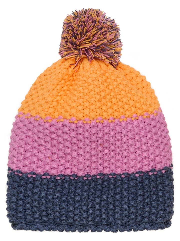 Color Kids Bommelmütze in Orange/ Lila/ Dunkelblau günstig kaufen