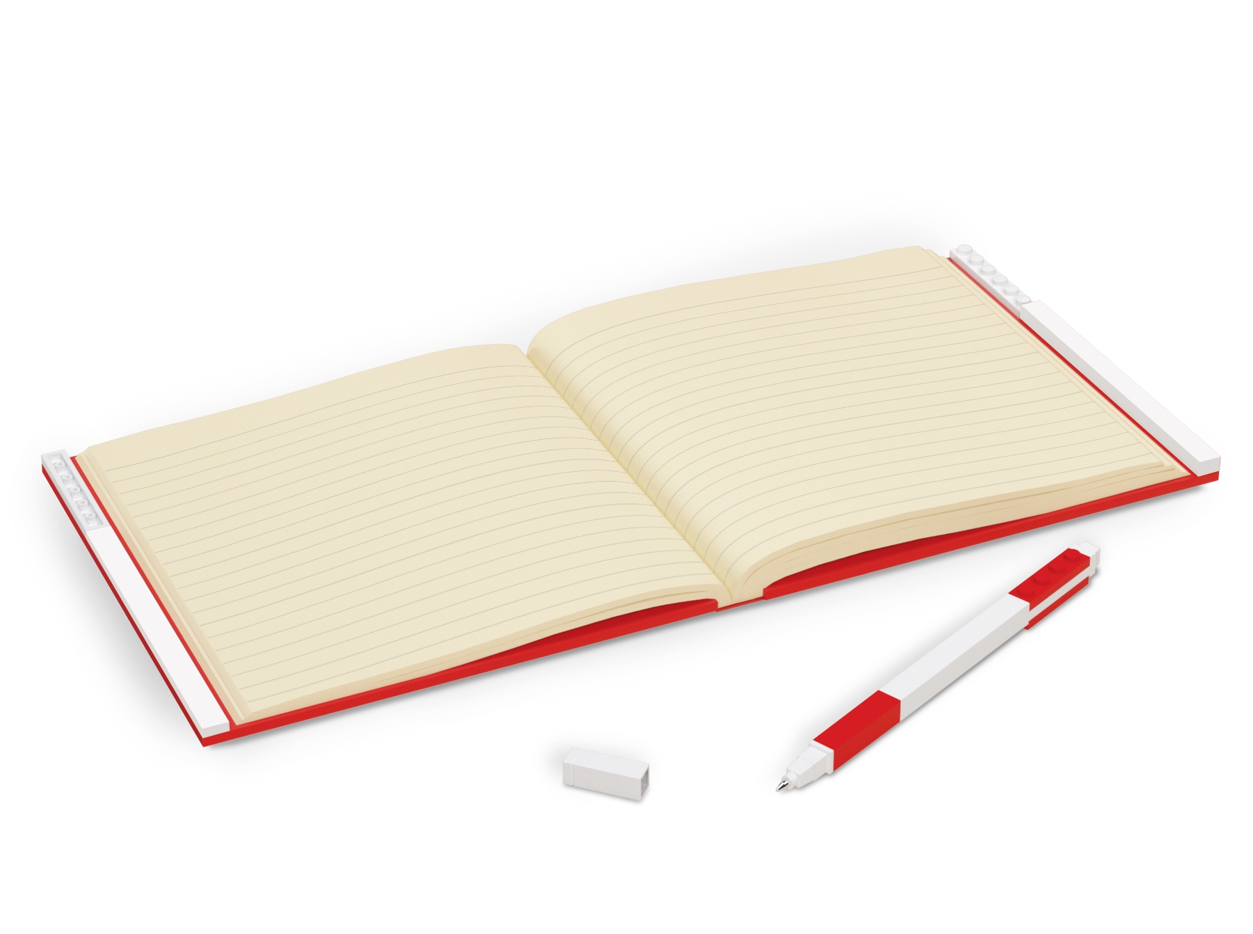 Verschließbares Notizbuch mit Gelschreiber in Rot 5007239