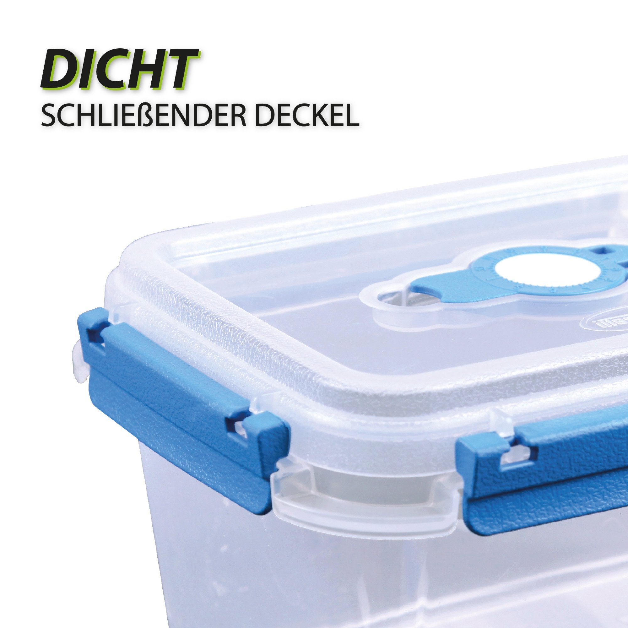 Tontarelli Frischhaltedose Lunchbox 1,5 L, Kunststoff, (1-tlg), Vorratsdose für Lebensmittel - Aufbewahrungsbox luftdicht - Meal Prep