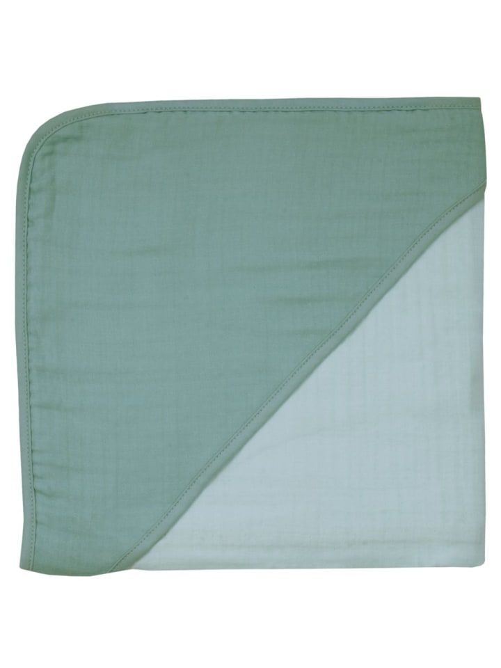 Wörner Mull-Kapuzenbadetuch 100 x 100 cm - Mint Eisblau in gruen günstig kaufen onesize