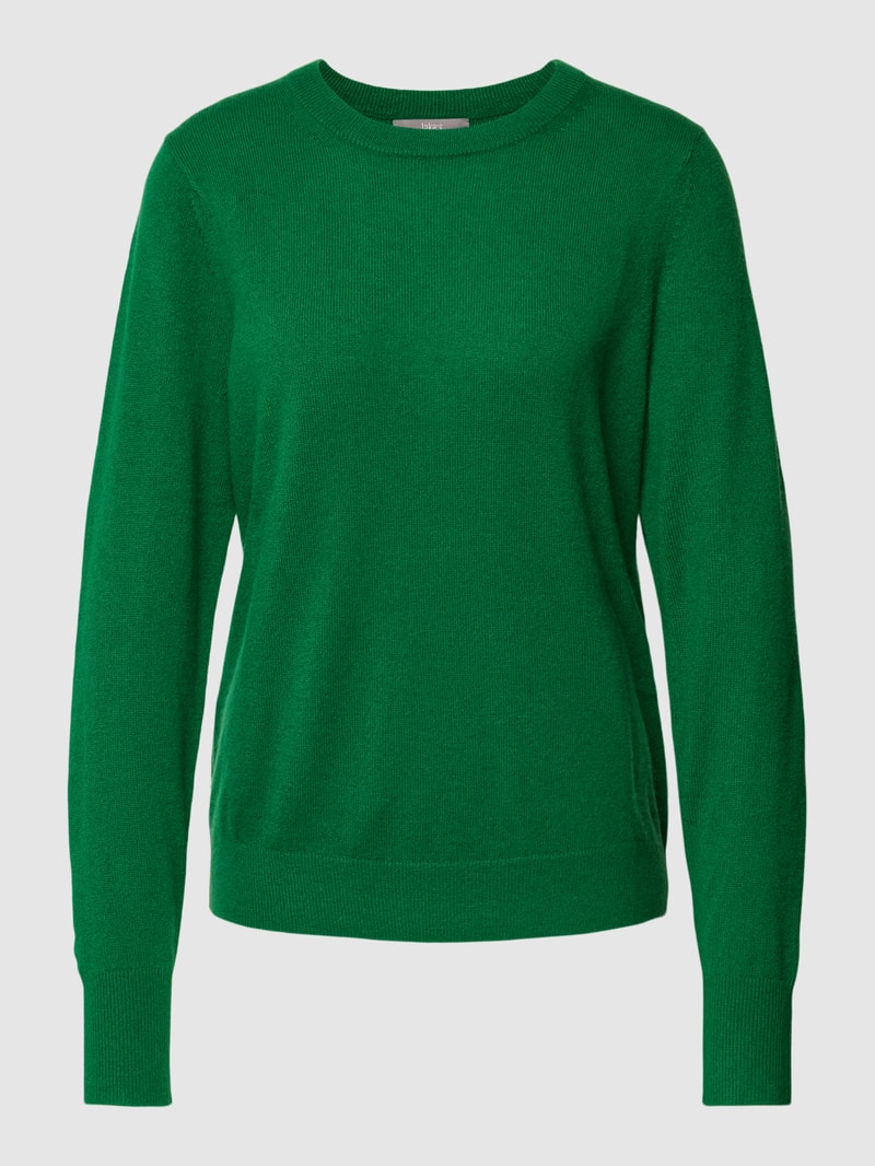 Kaschmirpullover mit Rundhalsausschnitt in grün