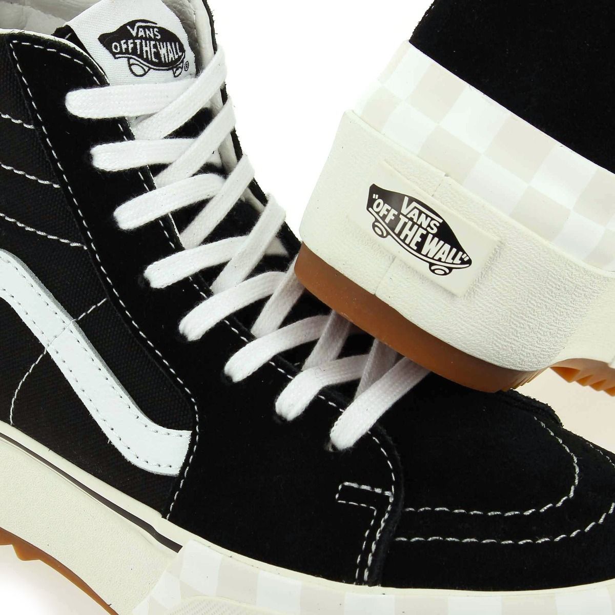 Vans  SK8-HI STACKED - Noir Blanc