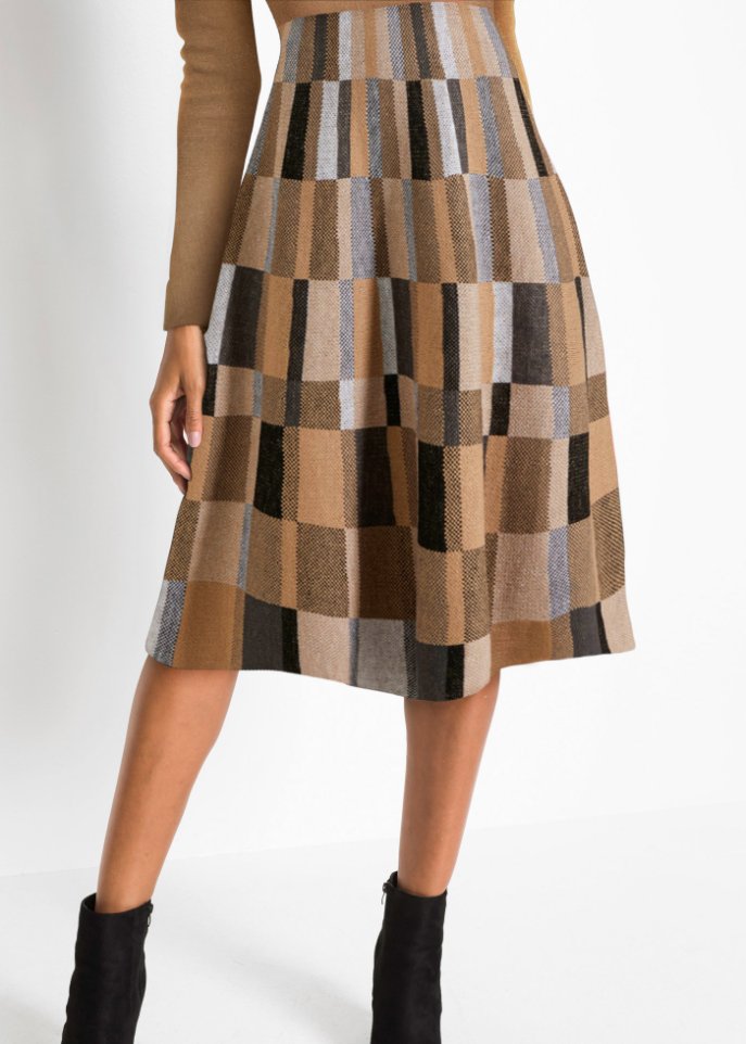Strickkleid kariert