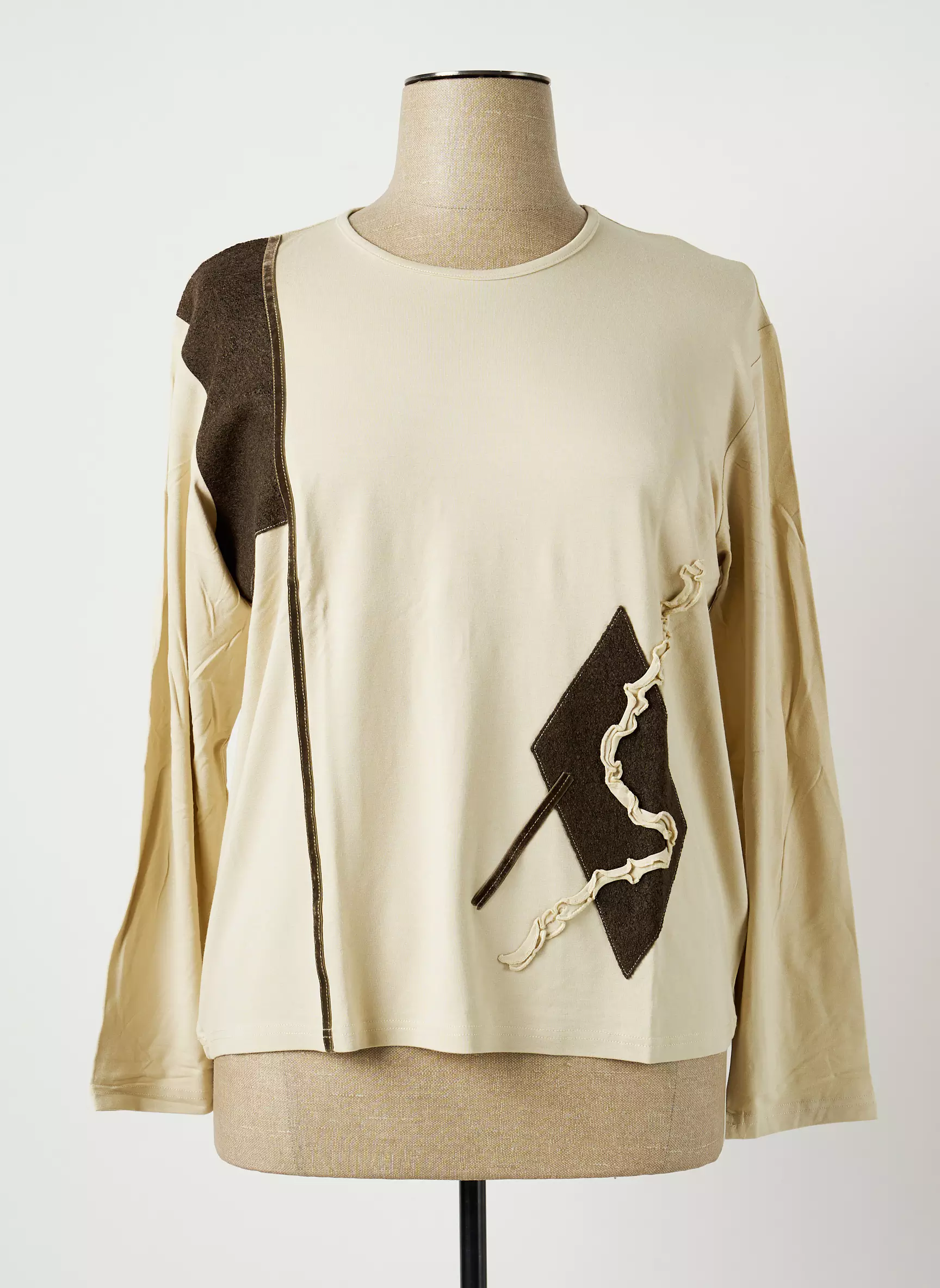 Jean Delfin Tshirts Femme couleur beige