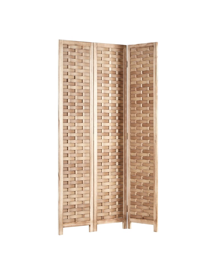 Homestyle4u 3-tlg. Paravent in Braun 120x170 günstig kaufen onesize