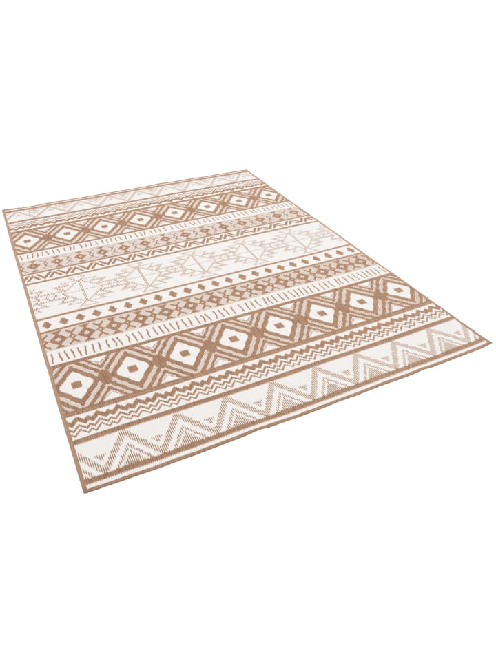 Pergamon In- und Outdoor Teppich Beidseitig Cape Cod  Ethno in Beige günstig kaufen