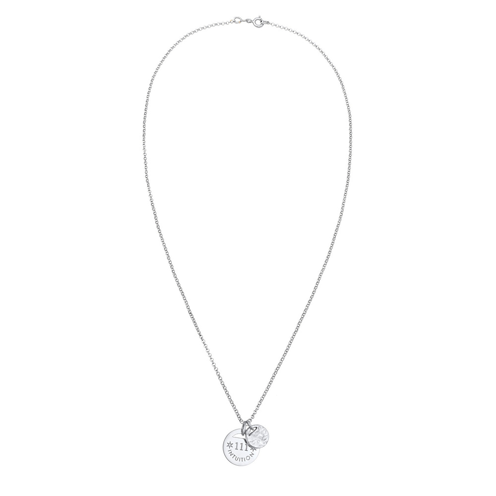 Elli Elli Collier Femmes Plaquette Organic 111 Intuition en Argent Sterling 925 Bijoux