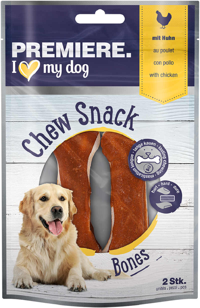 PREMIERE Snacks PREMIERE Kauknochen mit Huhn 2 Stück, 120 g