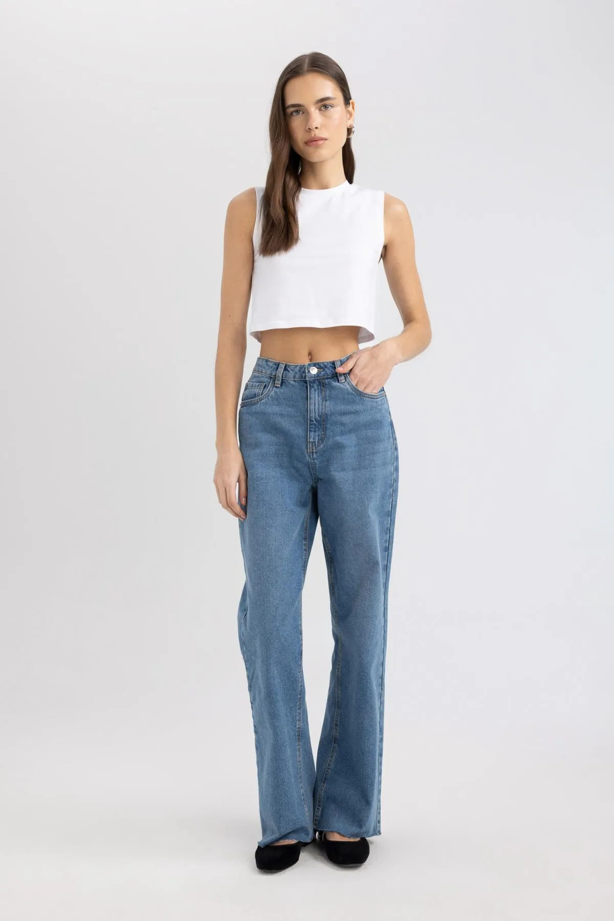 DeFacto  Crop Crew Neck Athlete C6205AX24SM