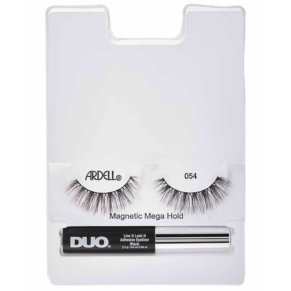 Ardell Faux-Cils Magnétique MegaHold n°54 aveccolle/feutre eyeliner Duo 2,5g Faux-Cils Magnétiques en frange réutilisables, avec colle/feutre eyeliner inclus