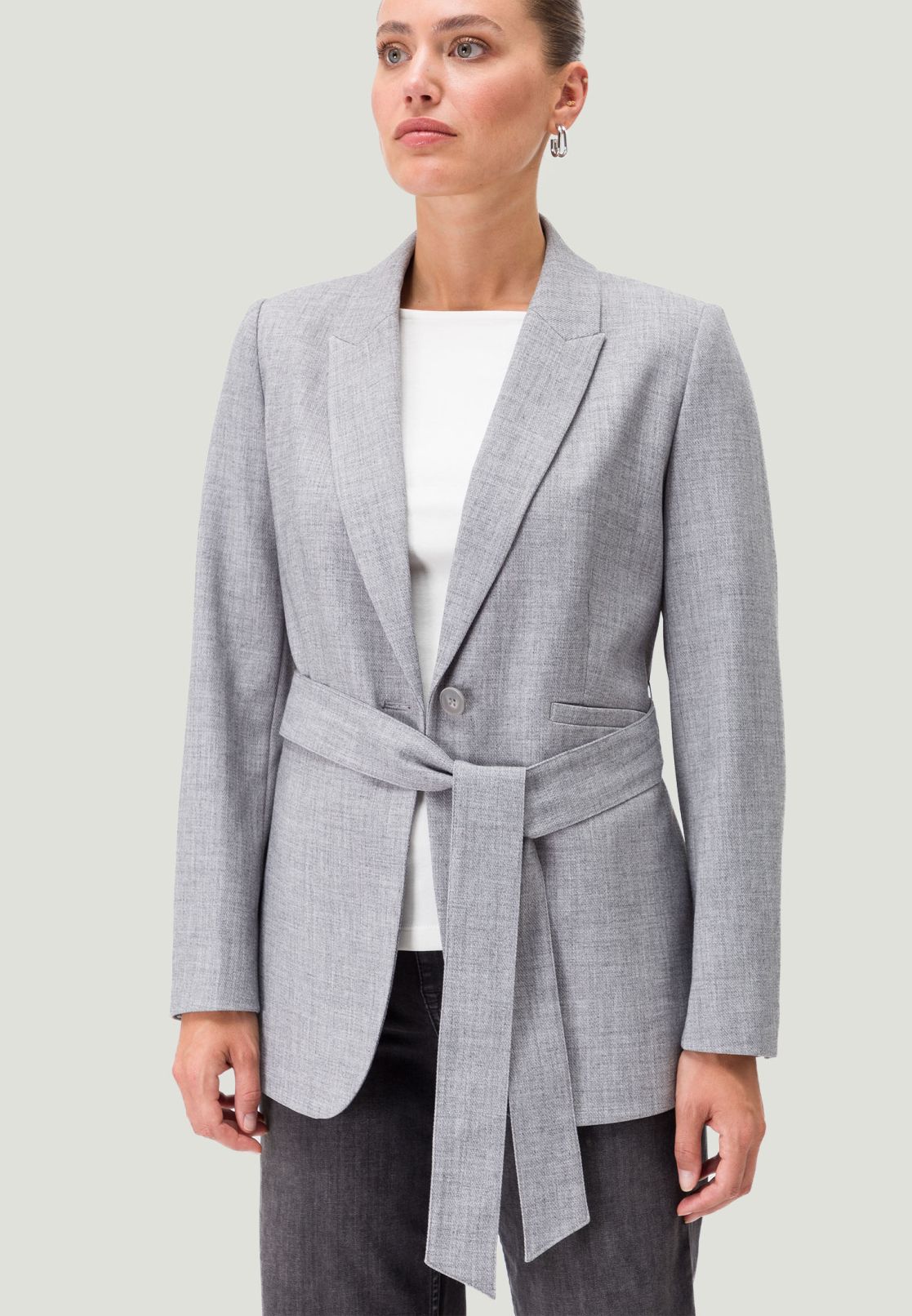 Blazer mit Bindegürtel