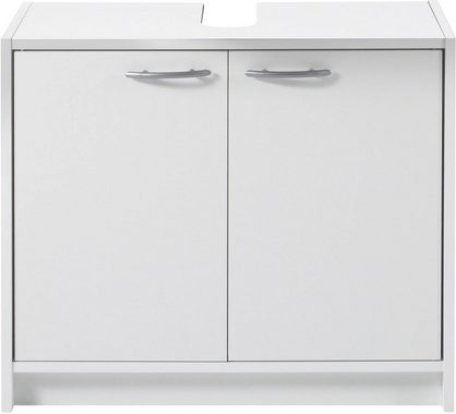BASIC by Balculina Waschbeckenunterschrank Smash Badschrank Unterschrank WBU (1-St) weiß matt mit Breite 63 cm, Badezimmerschrank mit 2 Türen