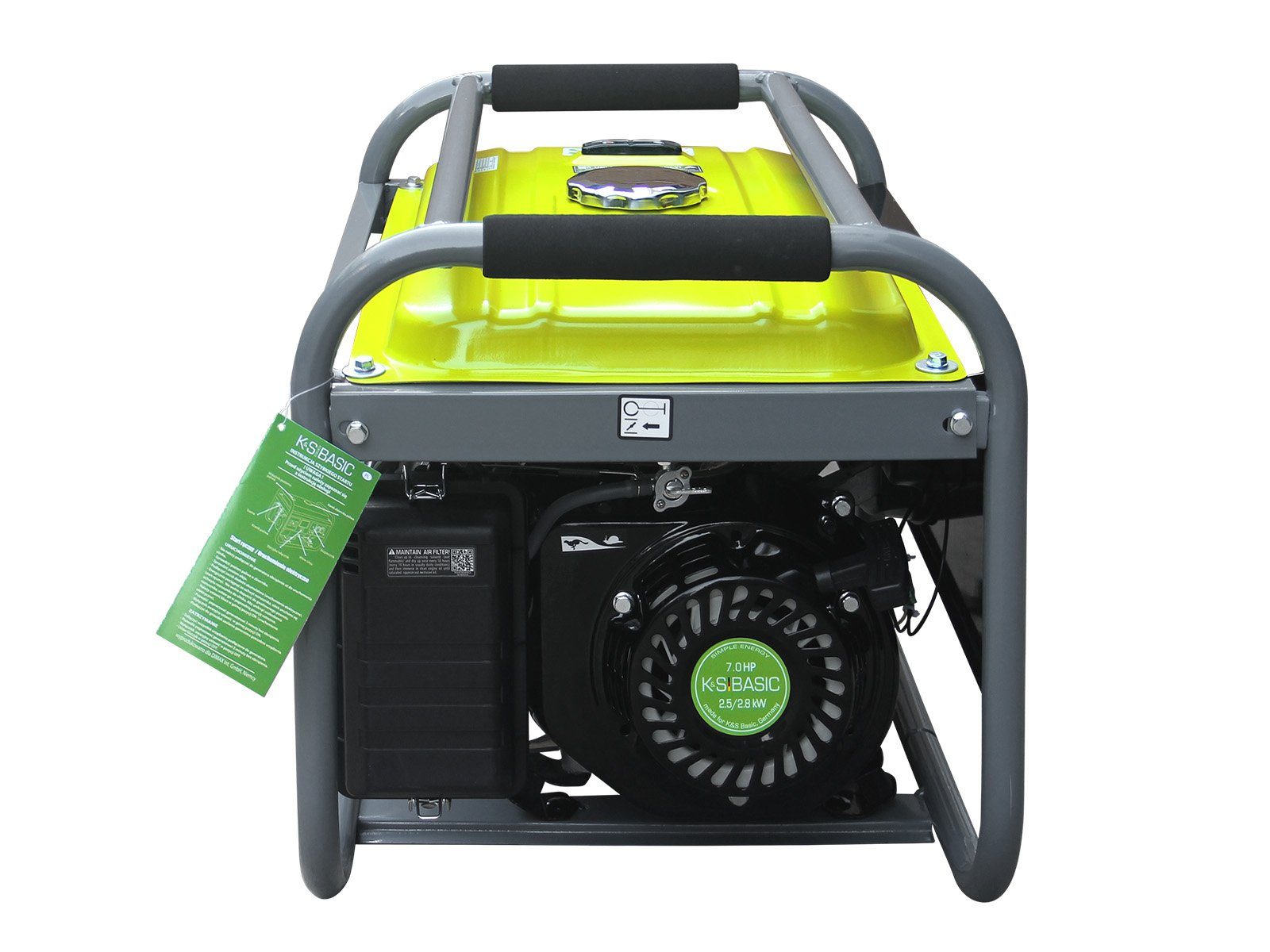 Könner & Söhnen Stromerzeuger KSB 2800C, 2,80 in kW, (7 PS 4-Takt Benzinmotor, Kupfer Alternator, 1-tlg), 16A, 230V Generator, für den Heim- und Freizeitbedar
