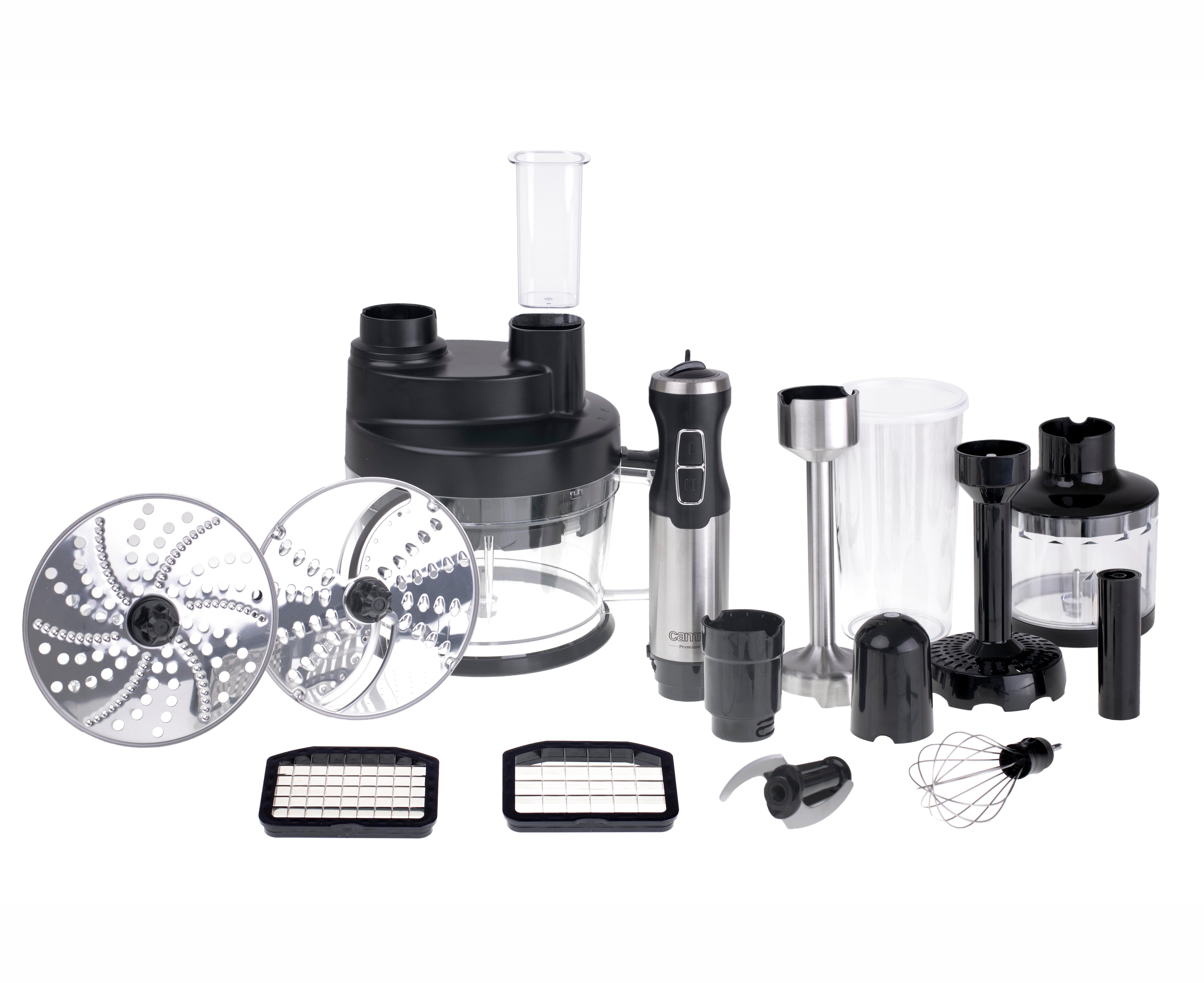 JUNG Handmixer CAMRY CR4623 Elektrische Stabmixer Set, Zerkleinerer Küche elektrisch, 1000,00 W, Multizerkleinerer Gemüseschneider Zwiebelschneider Stabmixer Pürieren