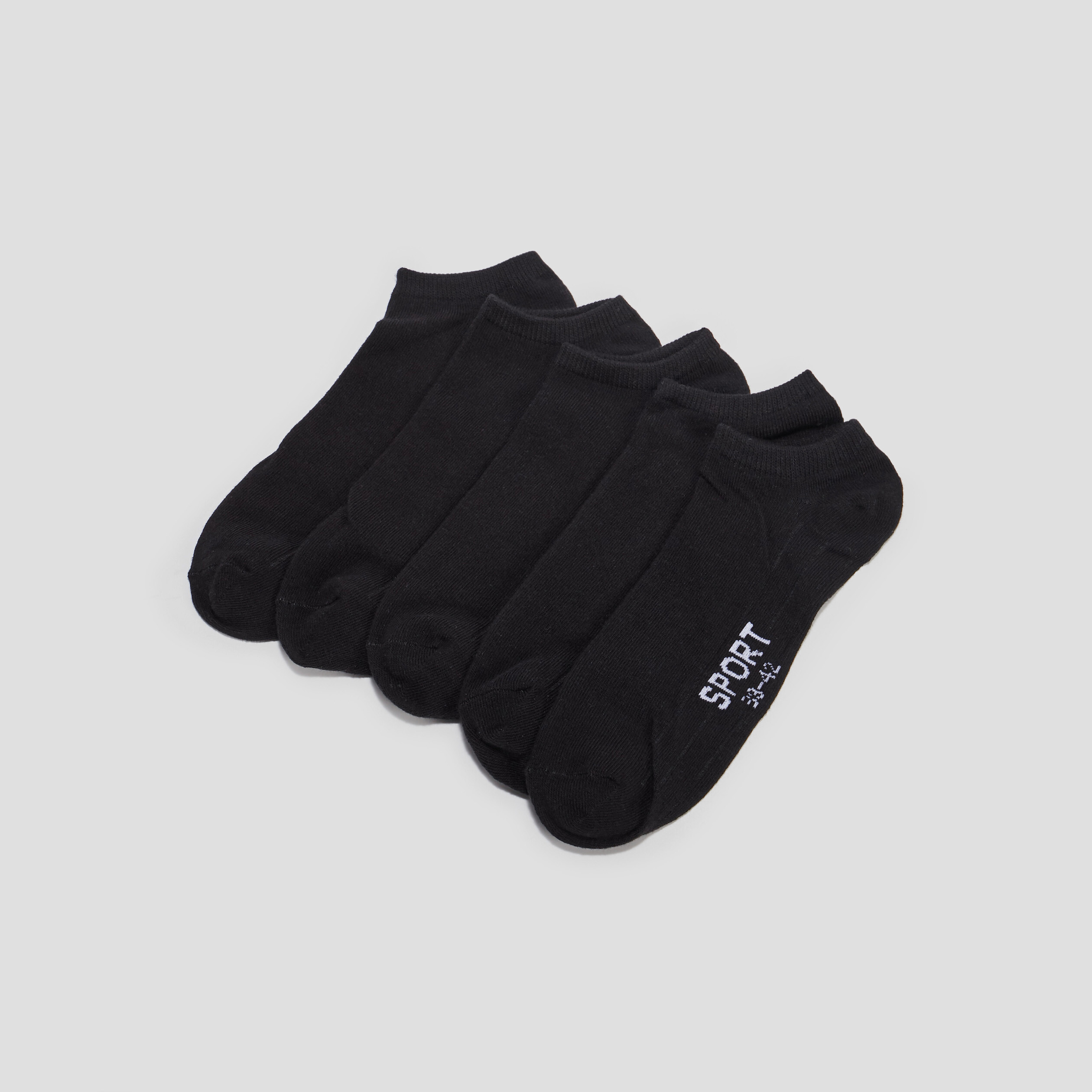 Lot 5 paires de socquettes noir homme | La Halle