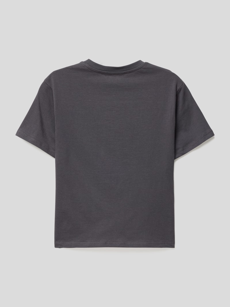 T-Shirt mit Statement-Print in graphit