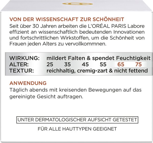 L'Oréal Paris Anti-Falten Experte 65+ Vitamin Komplex Nachtcreme