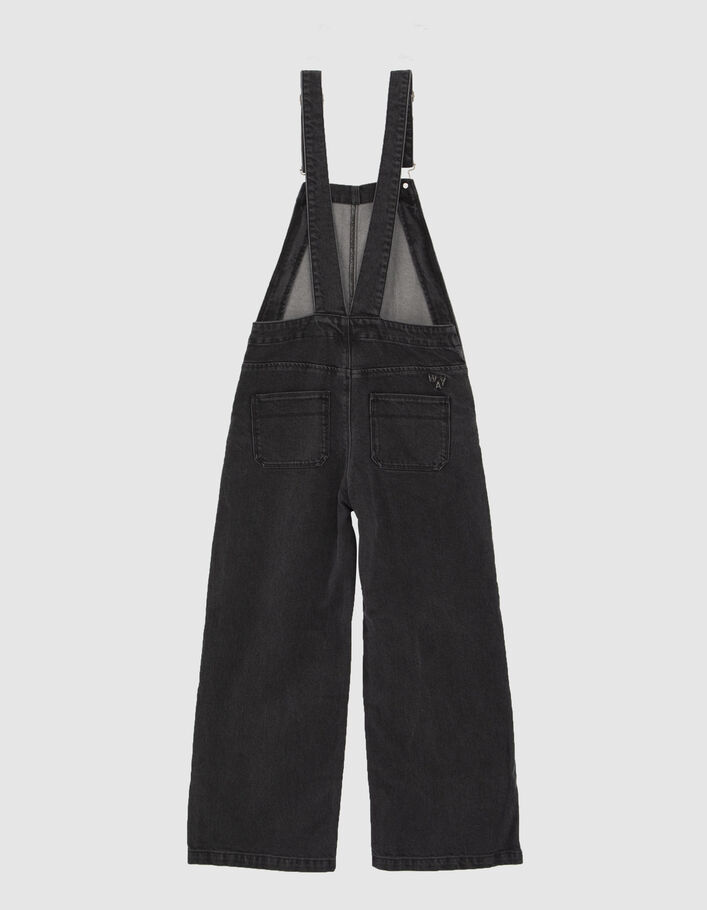 Salopette en jean gris fille