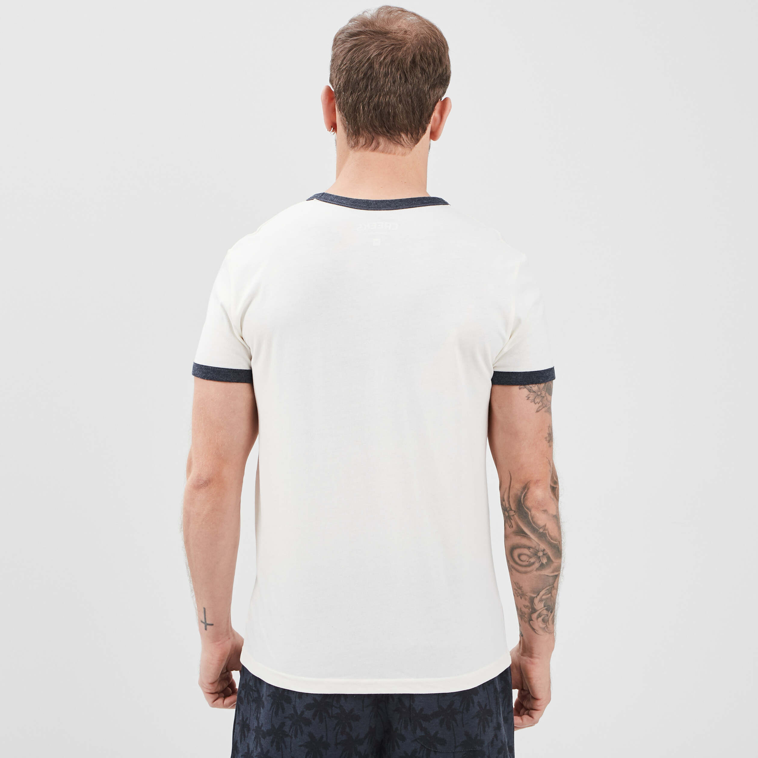 T-shirt manches courtes Creeks ivoire homme | La Halle