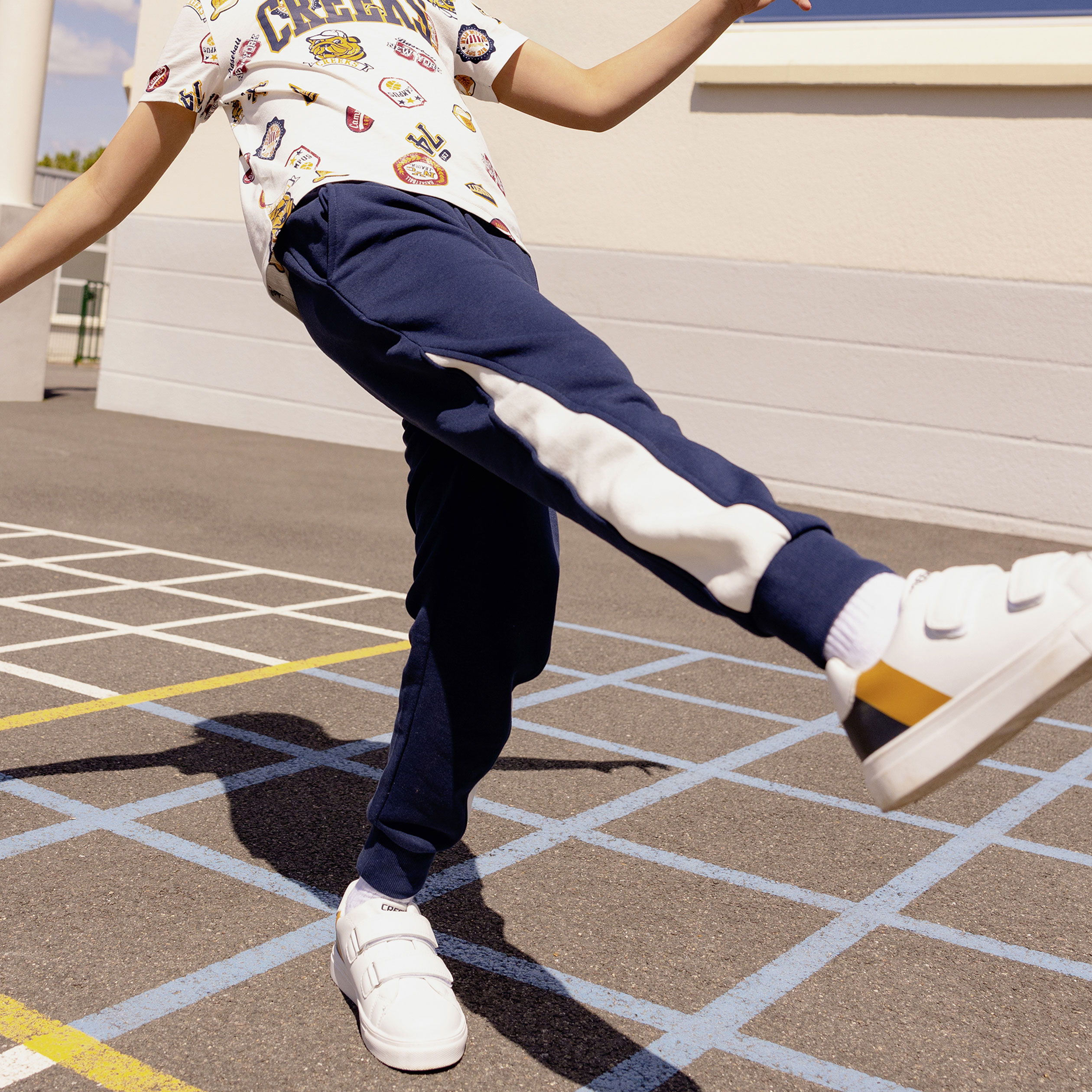 Pantalon de jogging droit Creeks bleu marine garçon | La Halle