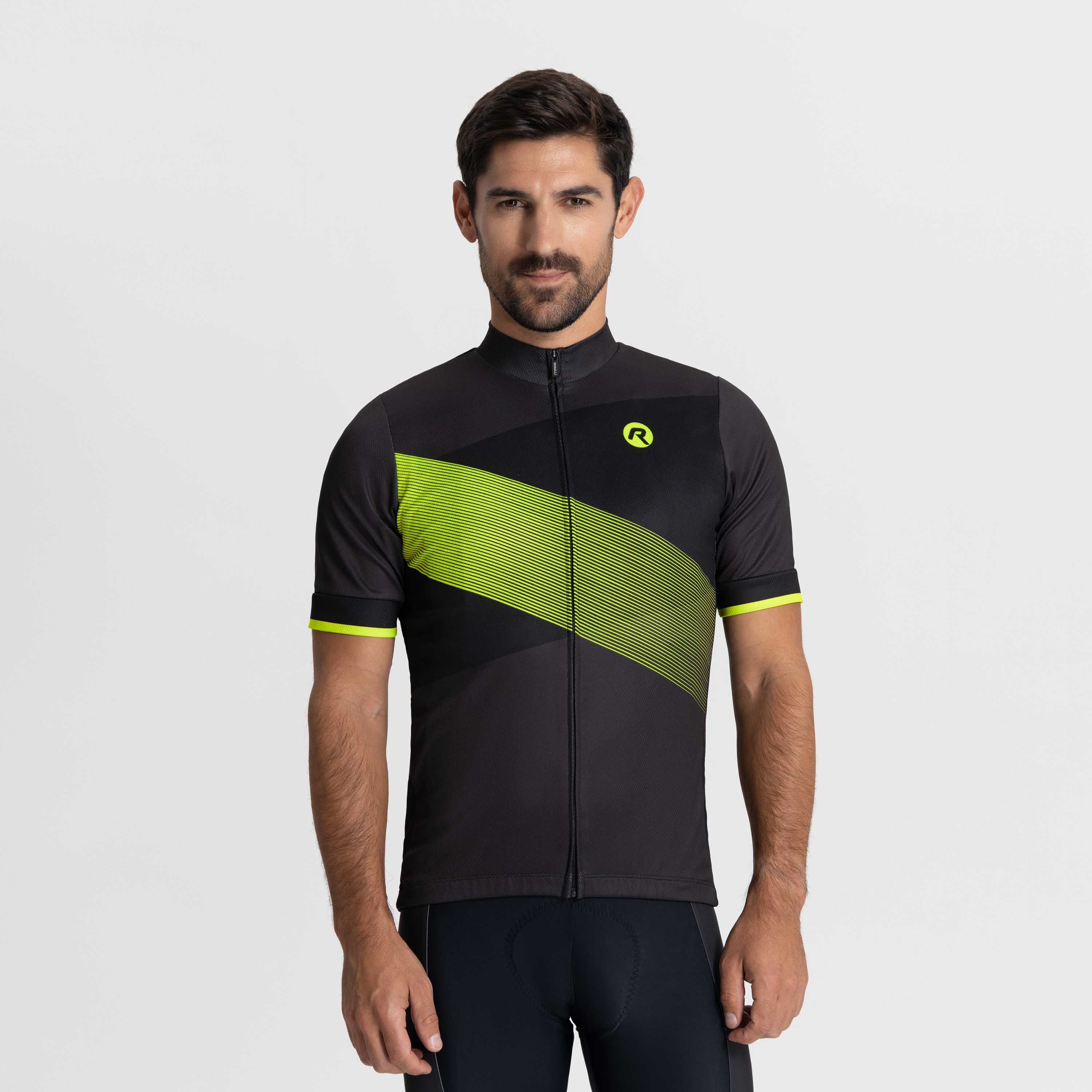 Rogelli Groove Grau/Gelb Herren Radtrikot Kurzarm