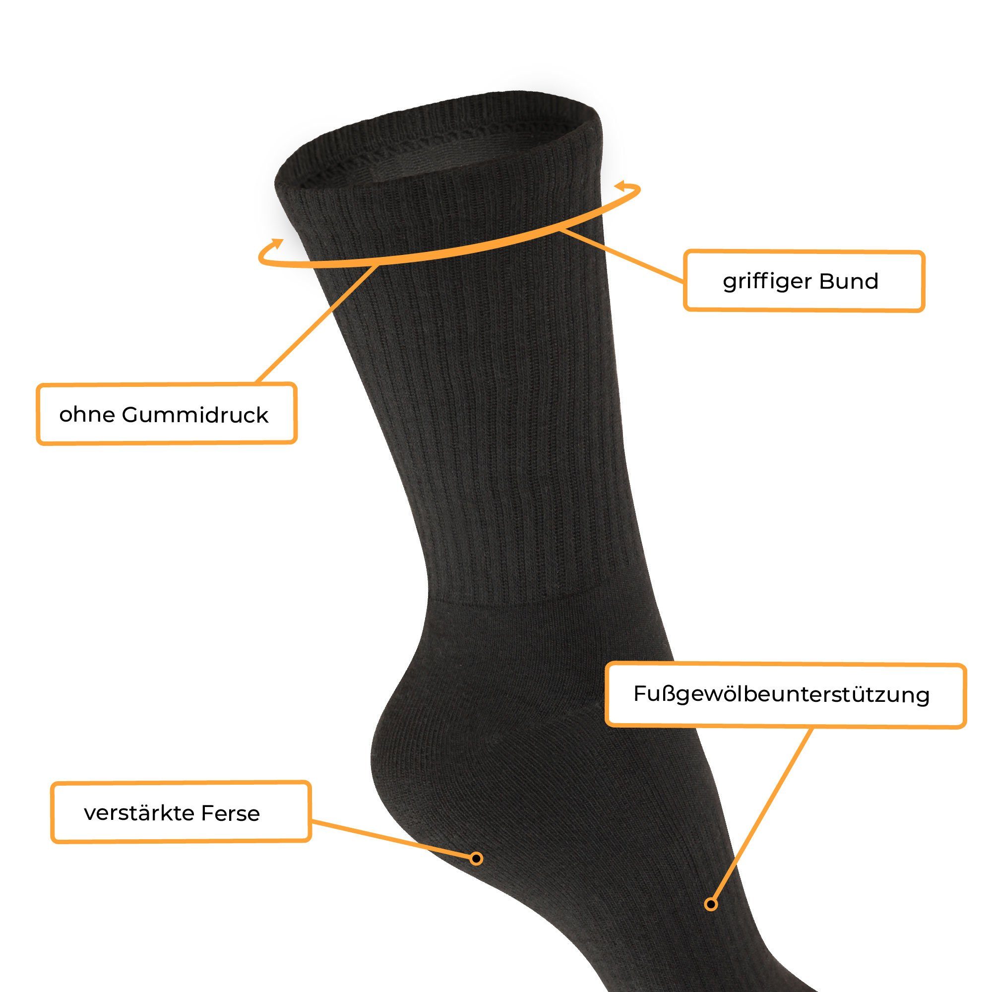 hemmy Fashion Sportsocken 04809 (3-Paar) Damen / Herren Sport - Socken, (vers. Größen) 