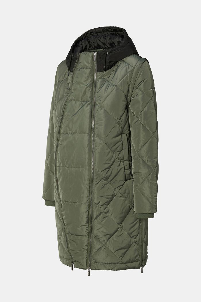 Gepolsterte 3-in-1-Umstandsjacke im Steppdesign