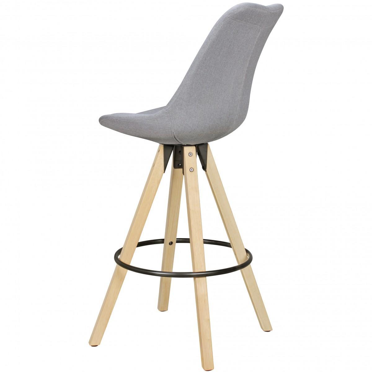 Wohnling 2er Set Barhocker LIMA Grau Retro