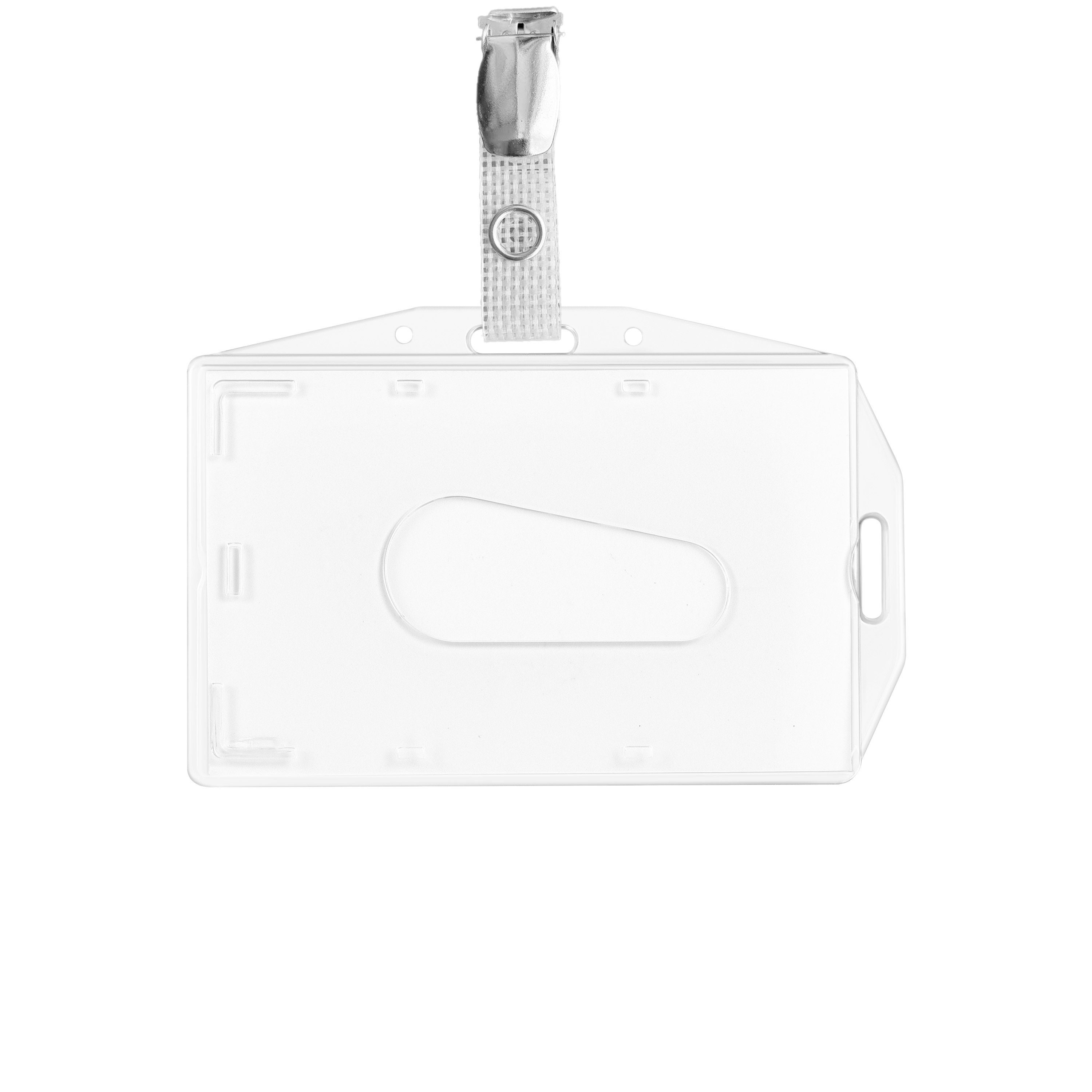 WEBBOMB Schlüsselanhänger 5x Ausweishalter Kartenhalter horizontal u vertikal Dual Use + 5x Clip
