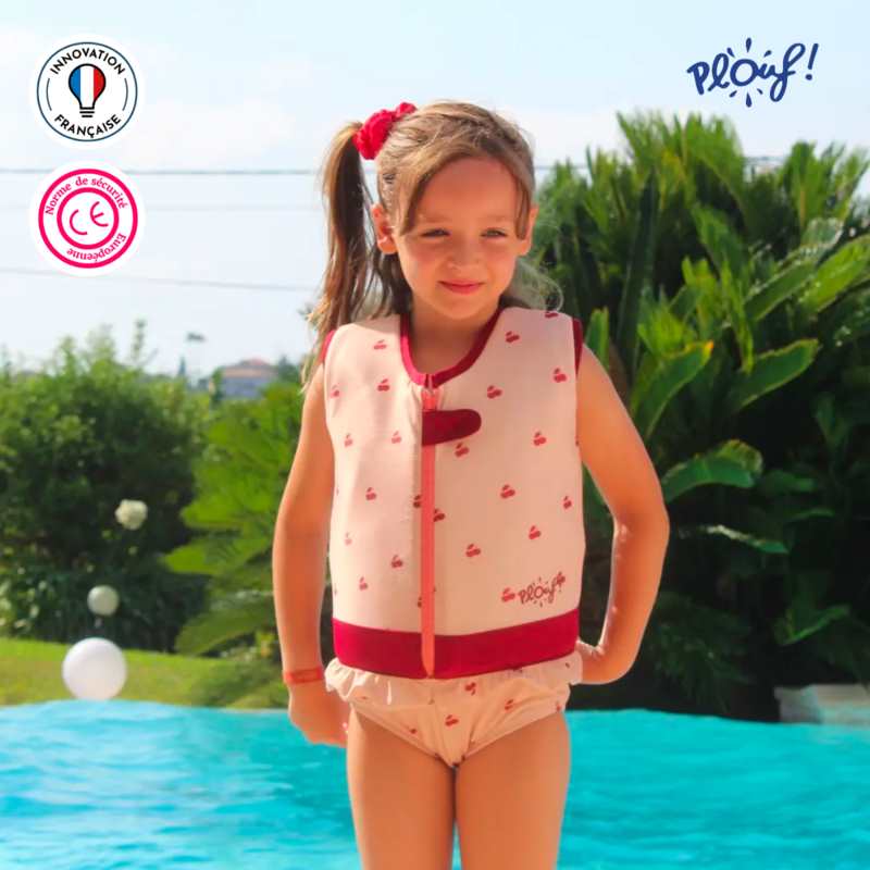 Maillot de bain flottant : Cerise Rose poudré