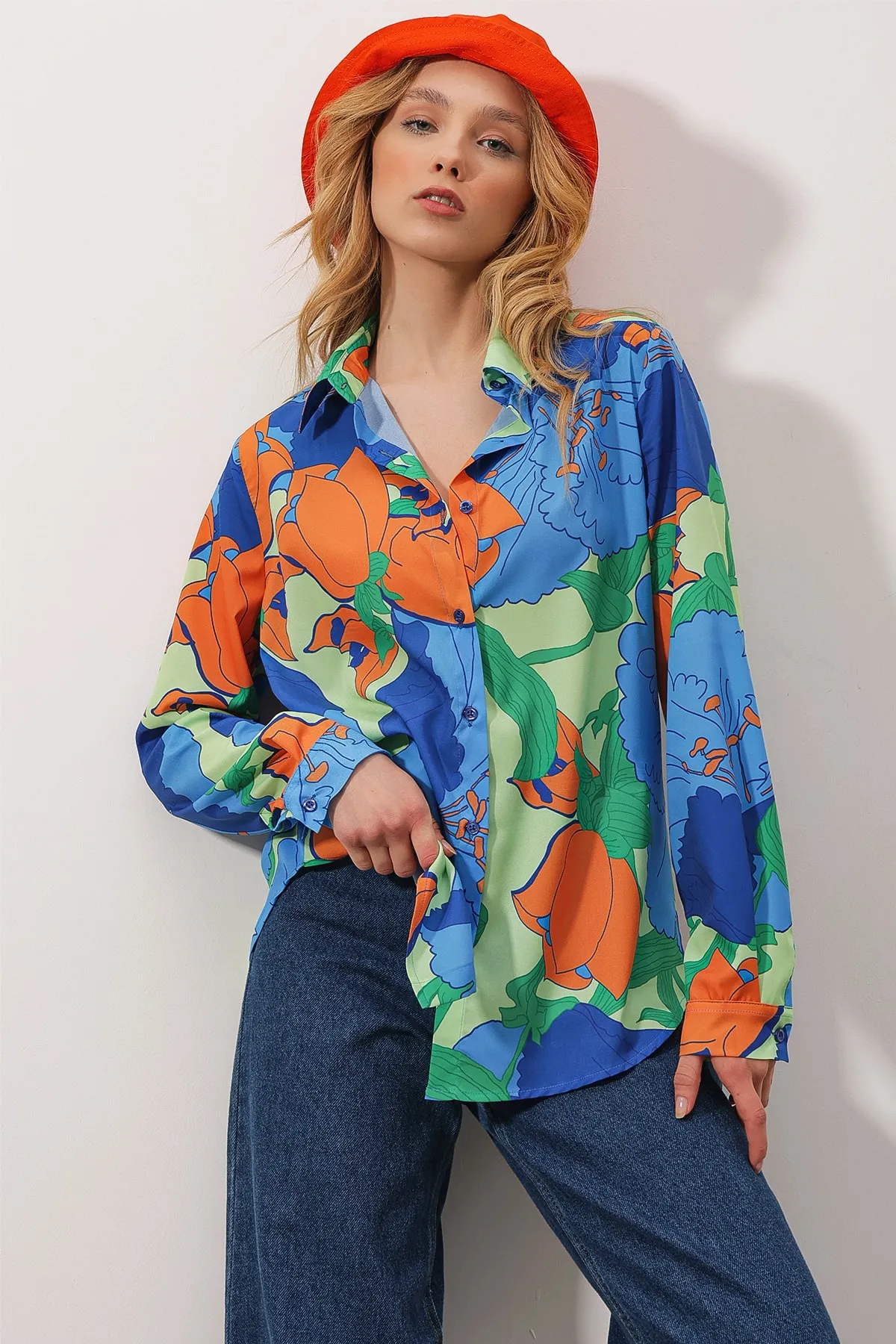 Trend Alaçatı Stili  Hemd - Mehrfarbig - Relaxed Fit
