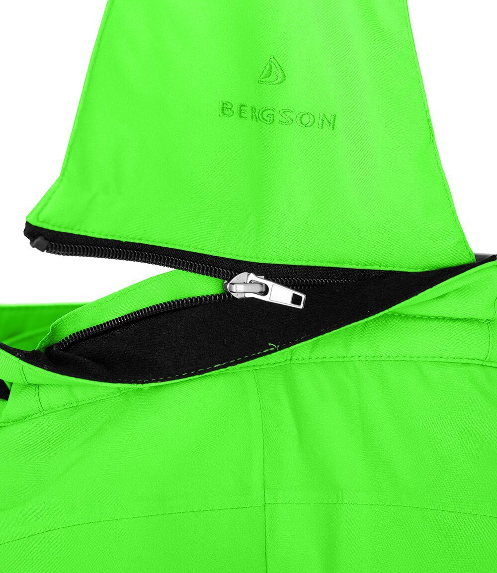 Bergson Skihose PELLY Kinder Skihose, wattiert, 20000 mm Wassersäule, Normalgrößen, Gecko grün