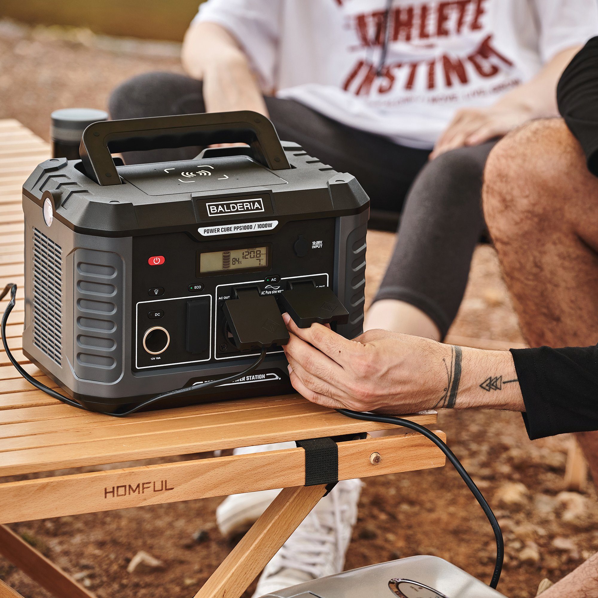 Balderia Stromerzeuger Powerstation Power Cube 500, (PPS500, 1-tlg), AC Ausgänge Solargenerator Tragbar Outdoor Camping Reisen