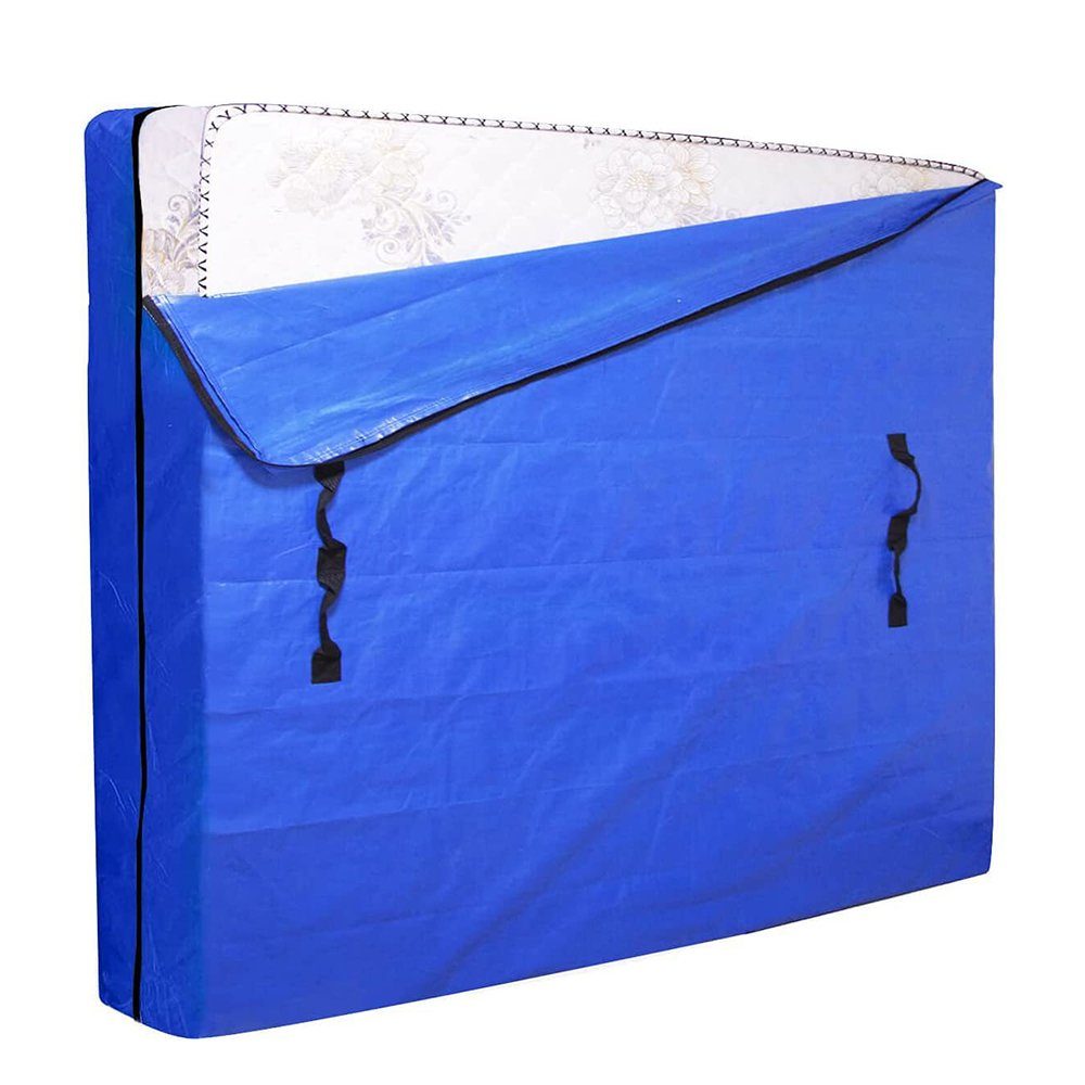 Matratzenauflage Matratzenbezug Wiederverwendbarer mit Griff, blau, 196 x 145 x 38 cm FELIXLEO
