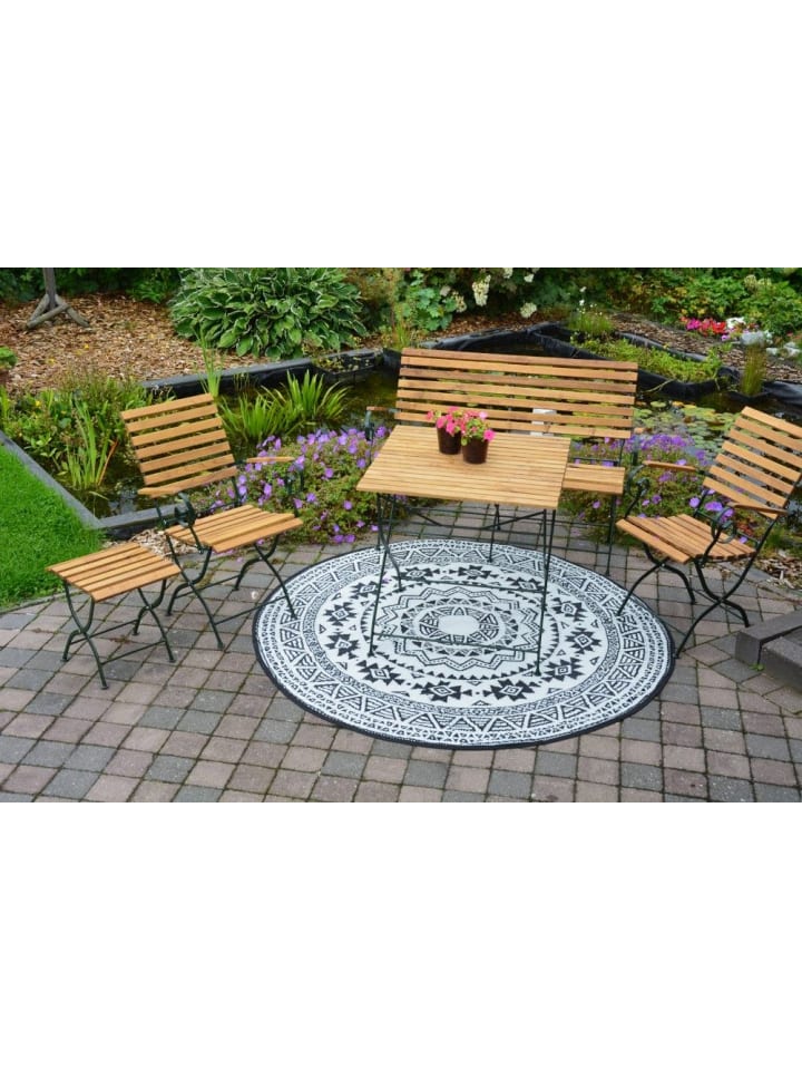Esschert Design Outdoorteppich in schwarz-weiß günstig kaufen onesize